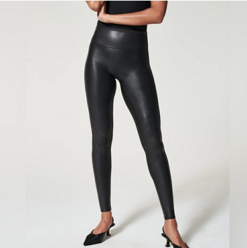 Spanx Faux Leather Leggings Black Size Small